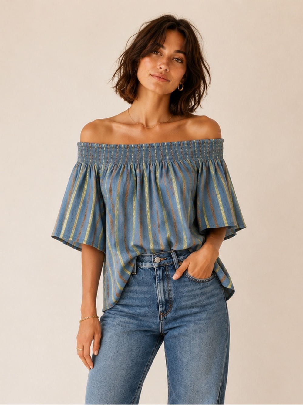Ace & Jig Marisol Top Metallic Stripe Size XS